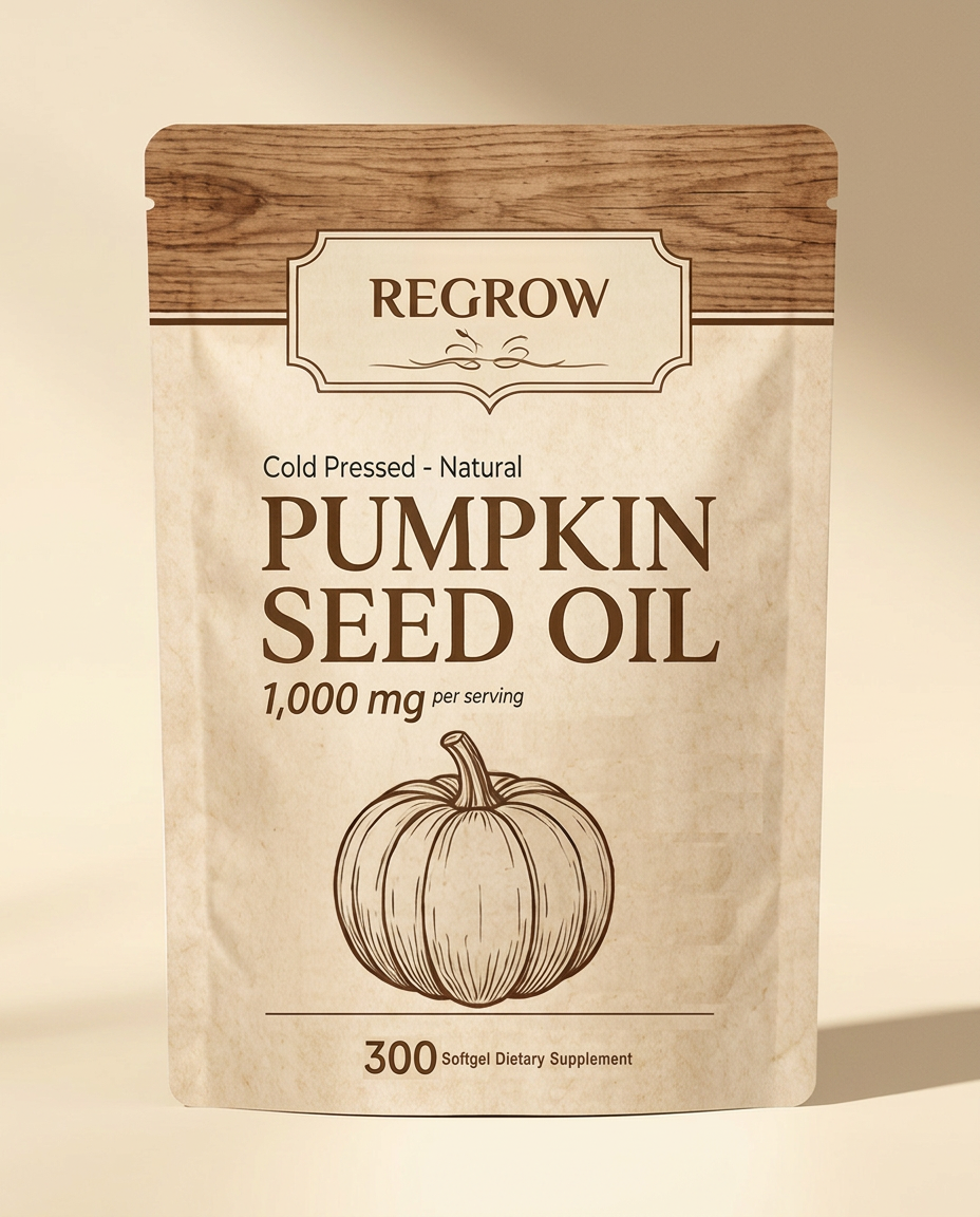 REGROW pumpkin seed oil softgel pouch, 1,000mg per serving
